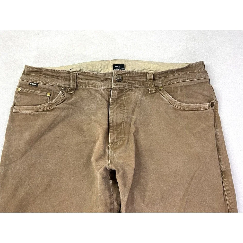 Kuhl Rydr Pants Mens 38x32 Vintage Patina Dye Articulated Knee Hiking Brown